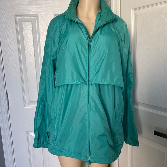 Vintage Woolrich Women’s Teal Windbreaker Jacket | Hooded | Mesh Lined | Size XL - Picture 2 of 7